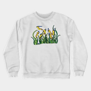 7 Little Yellow Seahorses Crewneck Sweatshirt